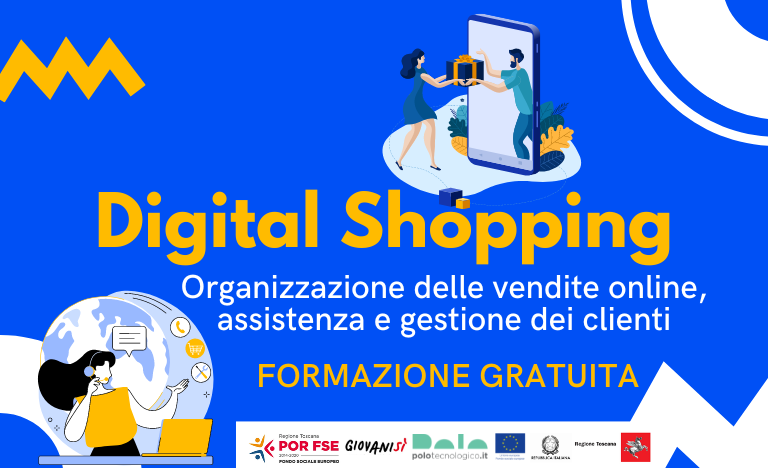Digital Shopping. Formazione gratuita in organizzazione delle vendite online, assistenza e gestione dei clienti